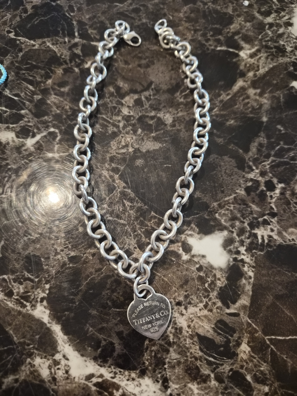 Authentic Tiffany & Co. Sterling Silver Return to Tiffany Heart Tag Choker